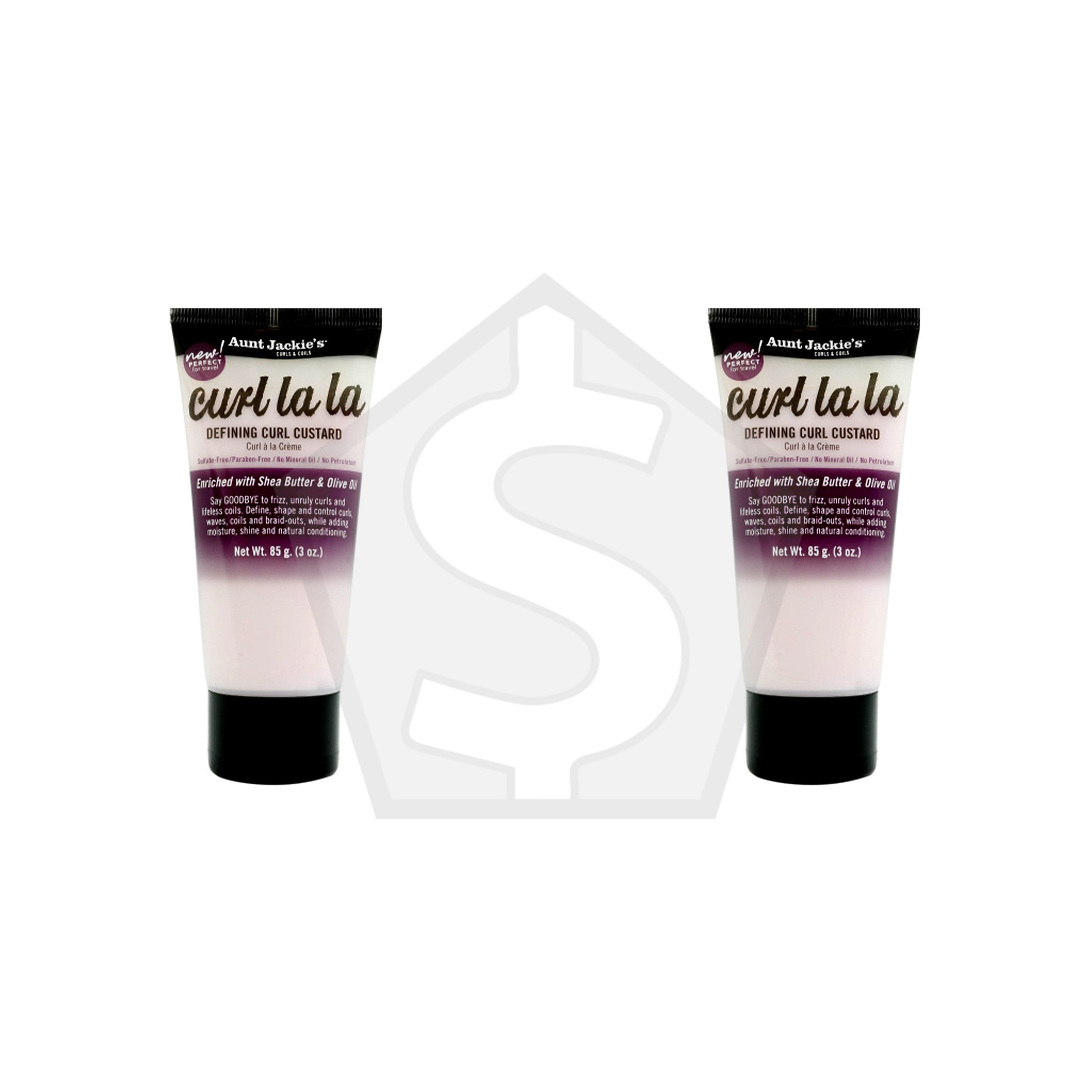 AUNT JACKIE'S Curl La La Defining Curl Custard Cream (3oz) - Pack of 2