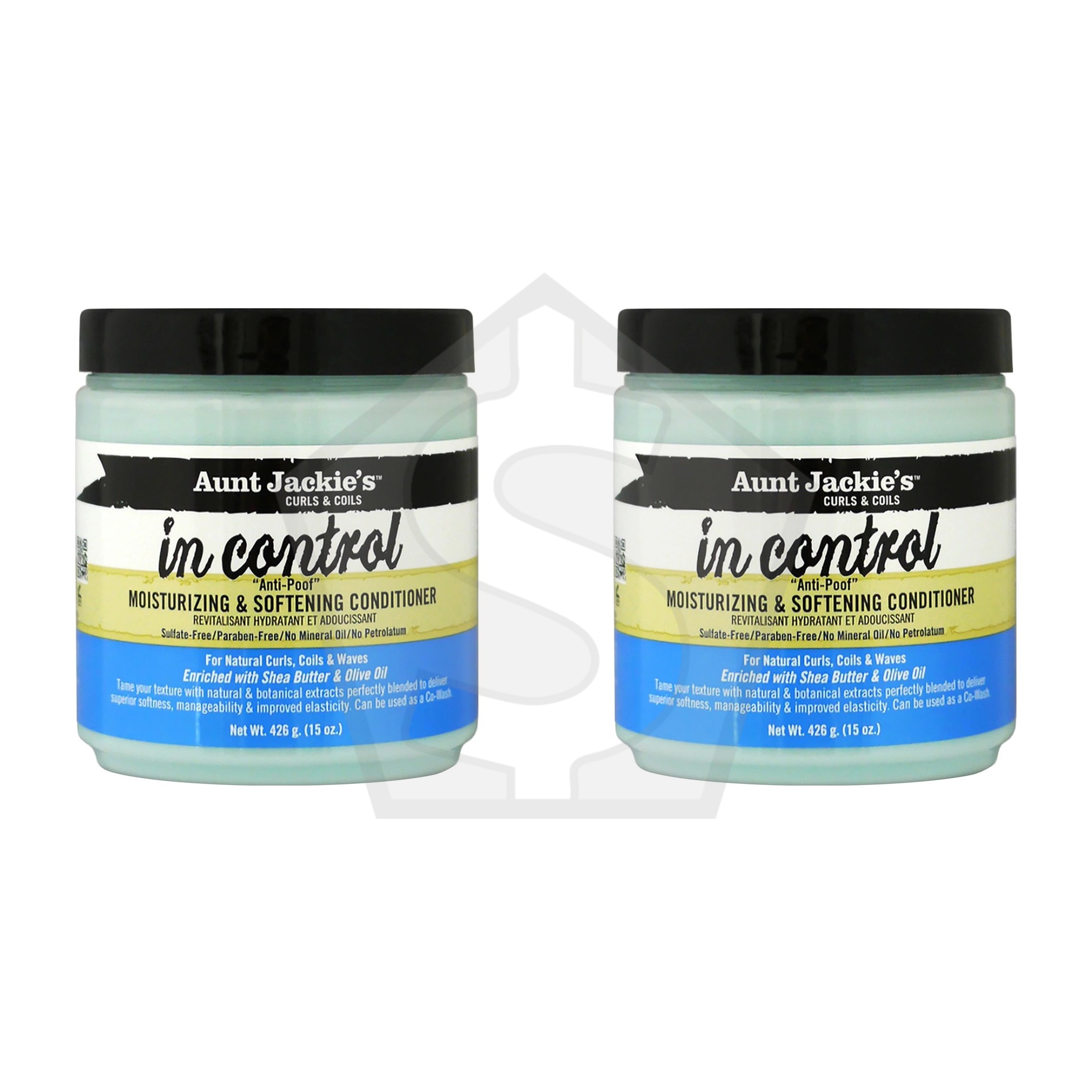 AUNT JACKIE'S In Control Moisturizing & Softening Conditioner (15oz) - Pack of 2