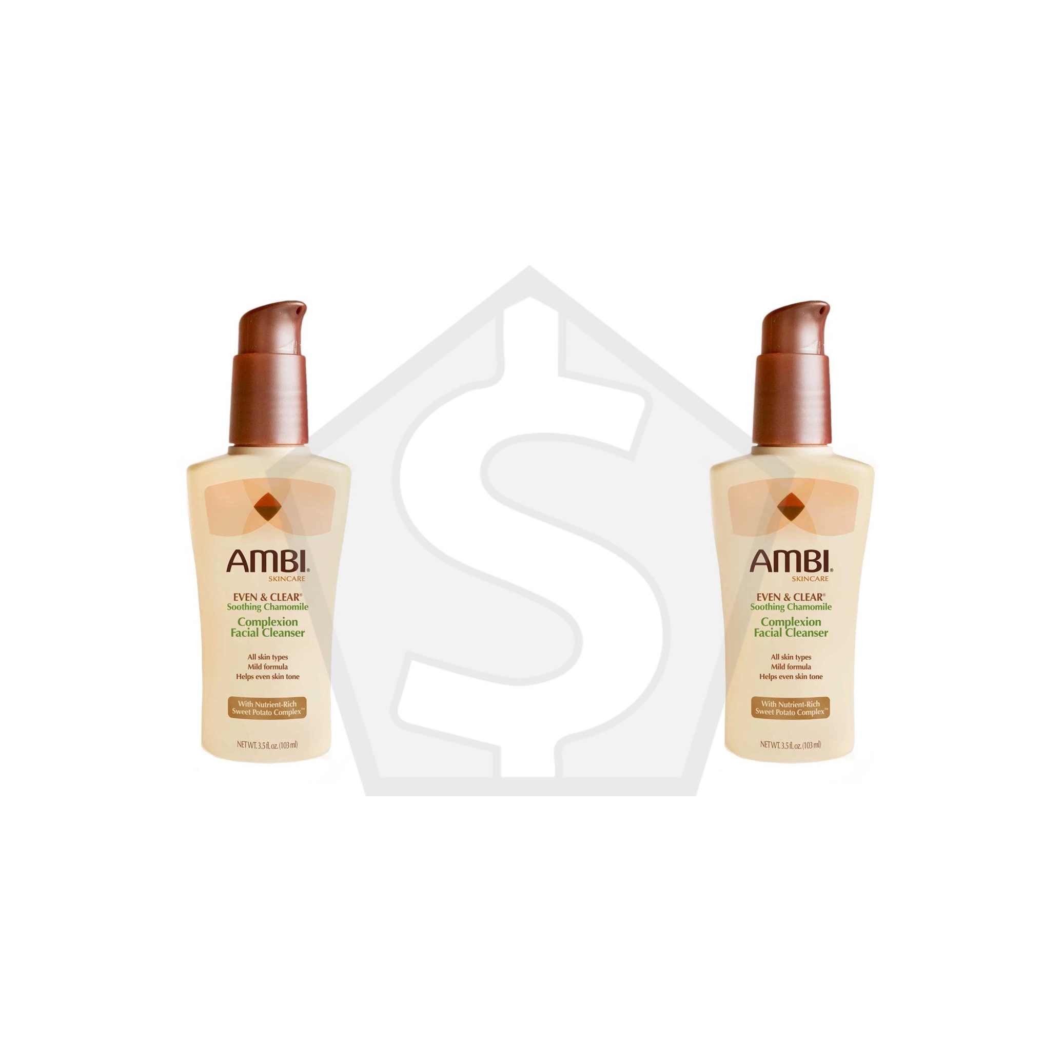 AMBI Even & Clear Complexion Facial Cleanser (3.5oz) - Pack of 2