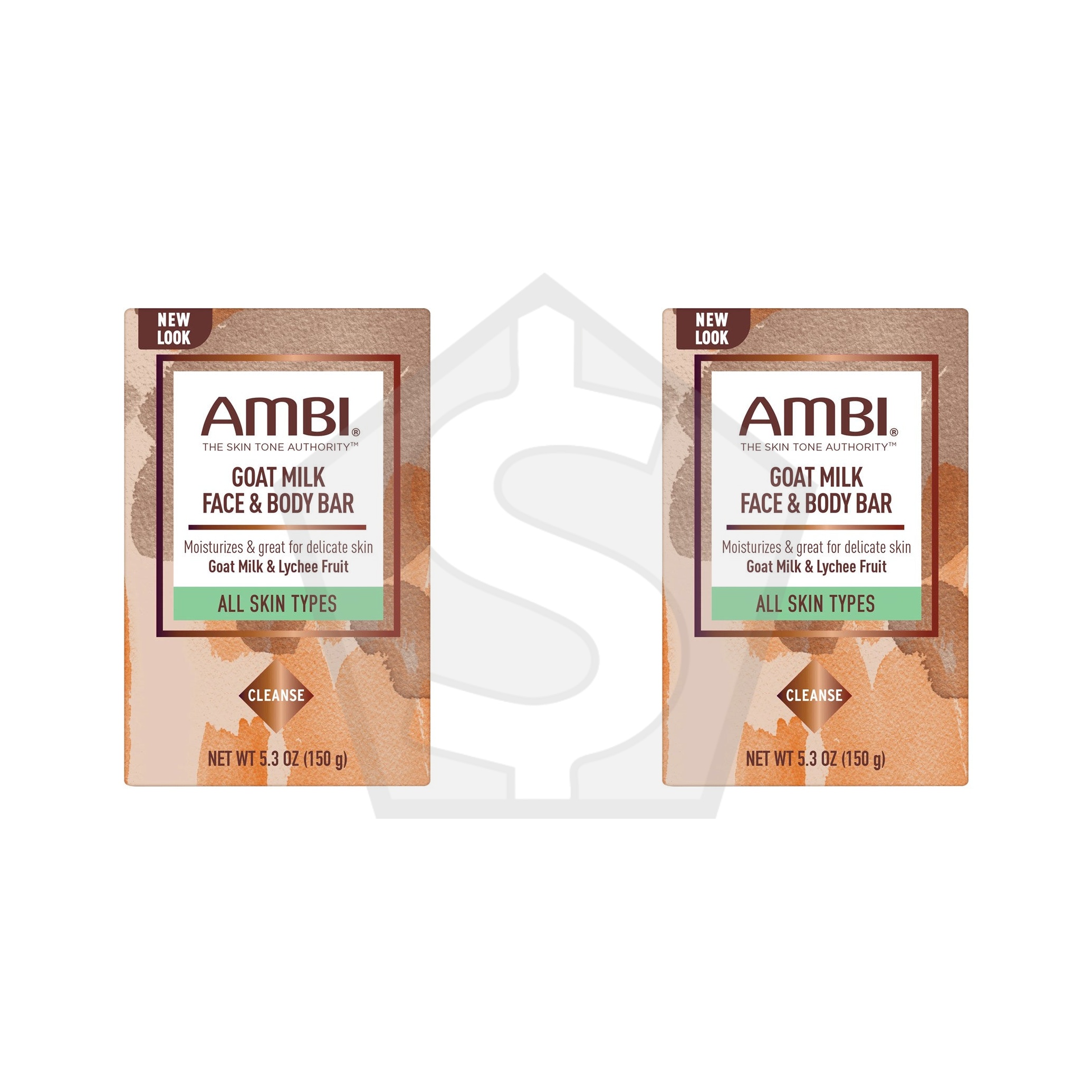 AMBI Face & Body Bar (5.3oz) - Goat Milk - Pack of 2