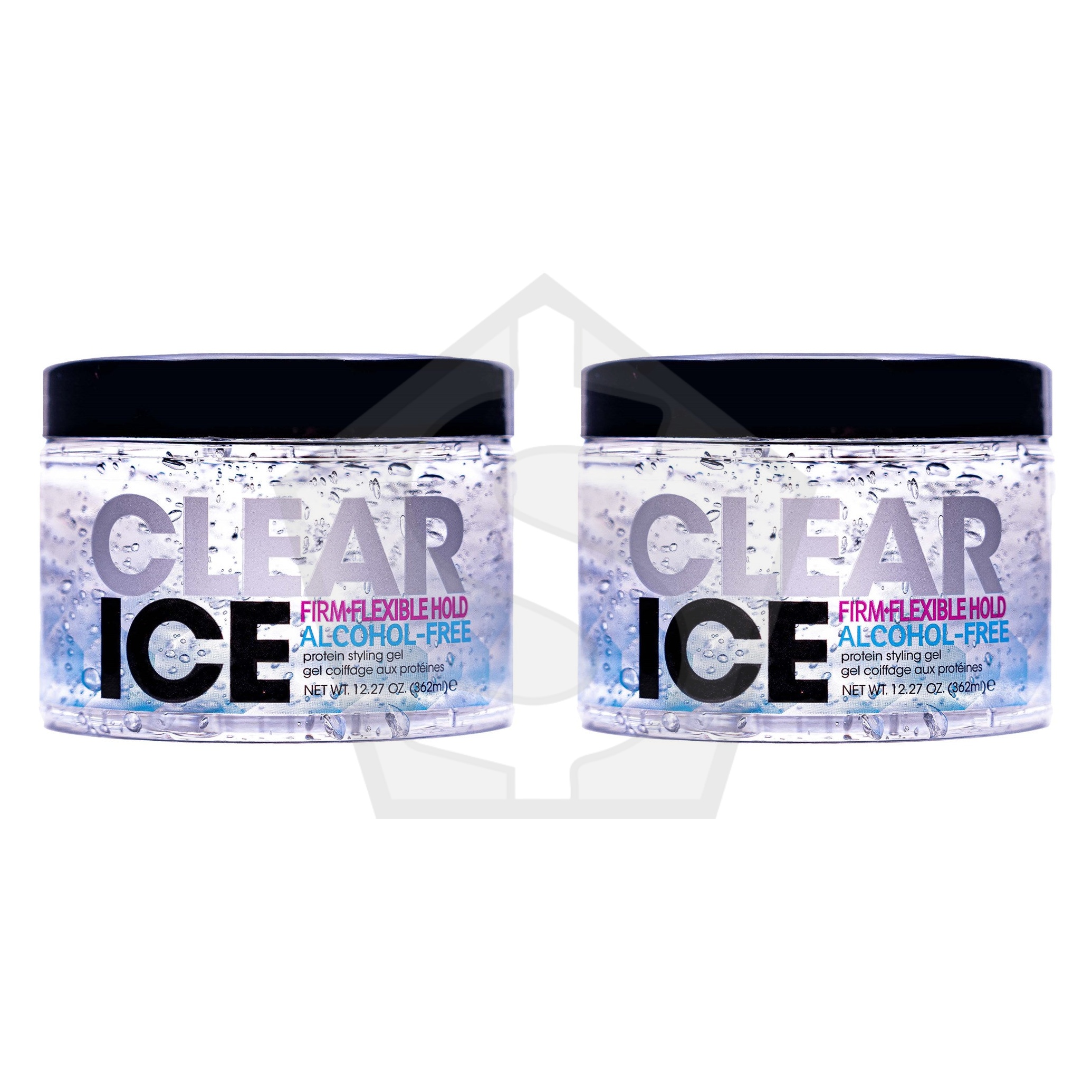 AMPRO Clear Ice - Protein Styling Gel [Ultra Hold] - 12.27oz (New Size of 10oz) - Pack of 2