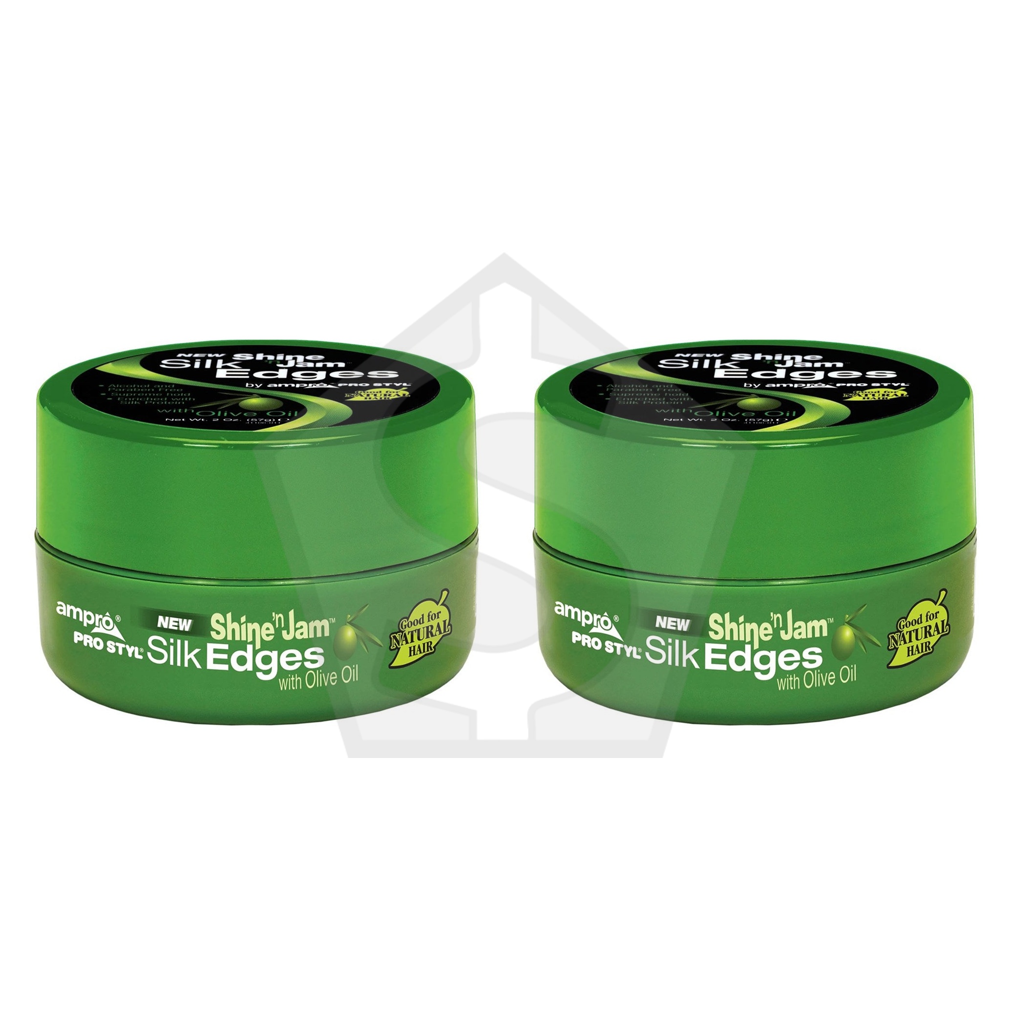 AMPRO Shine 'n Jam Silk Edges [Olive Oil] - 2oz - Pack of 2