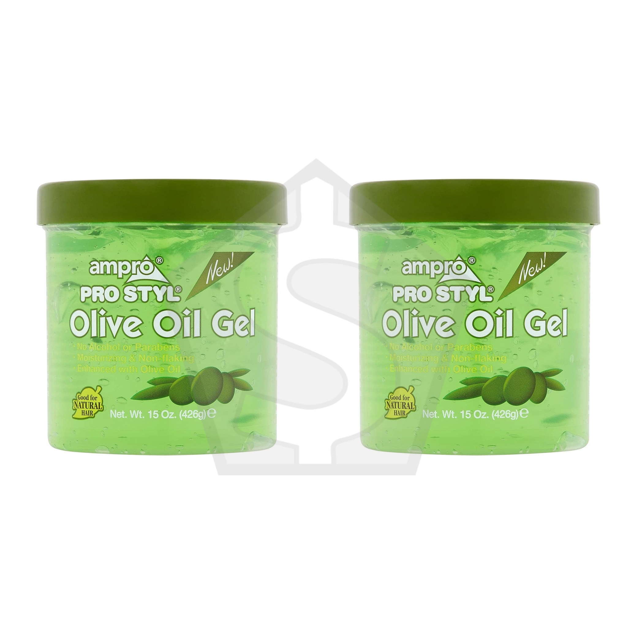 AMPRO Olive Oil Styling Gel - 15oz - Pack of 2