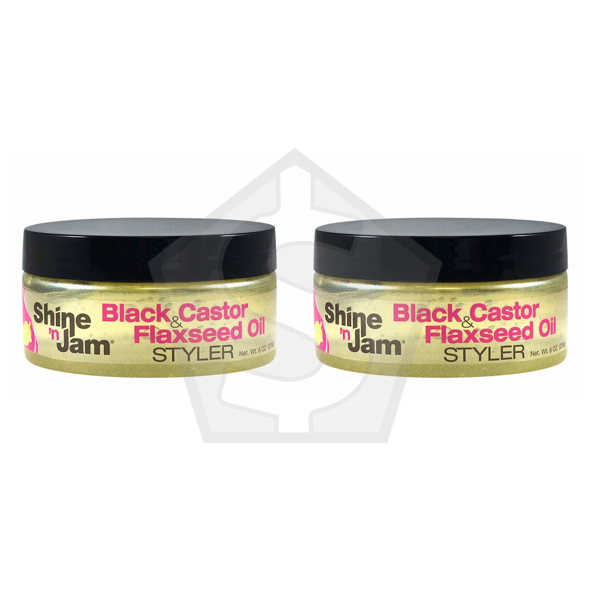 Bundle of 2 - AMPRO Shine 'n Jam Gel [Black Castor & Flaxseed Oil] - 8oz