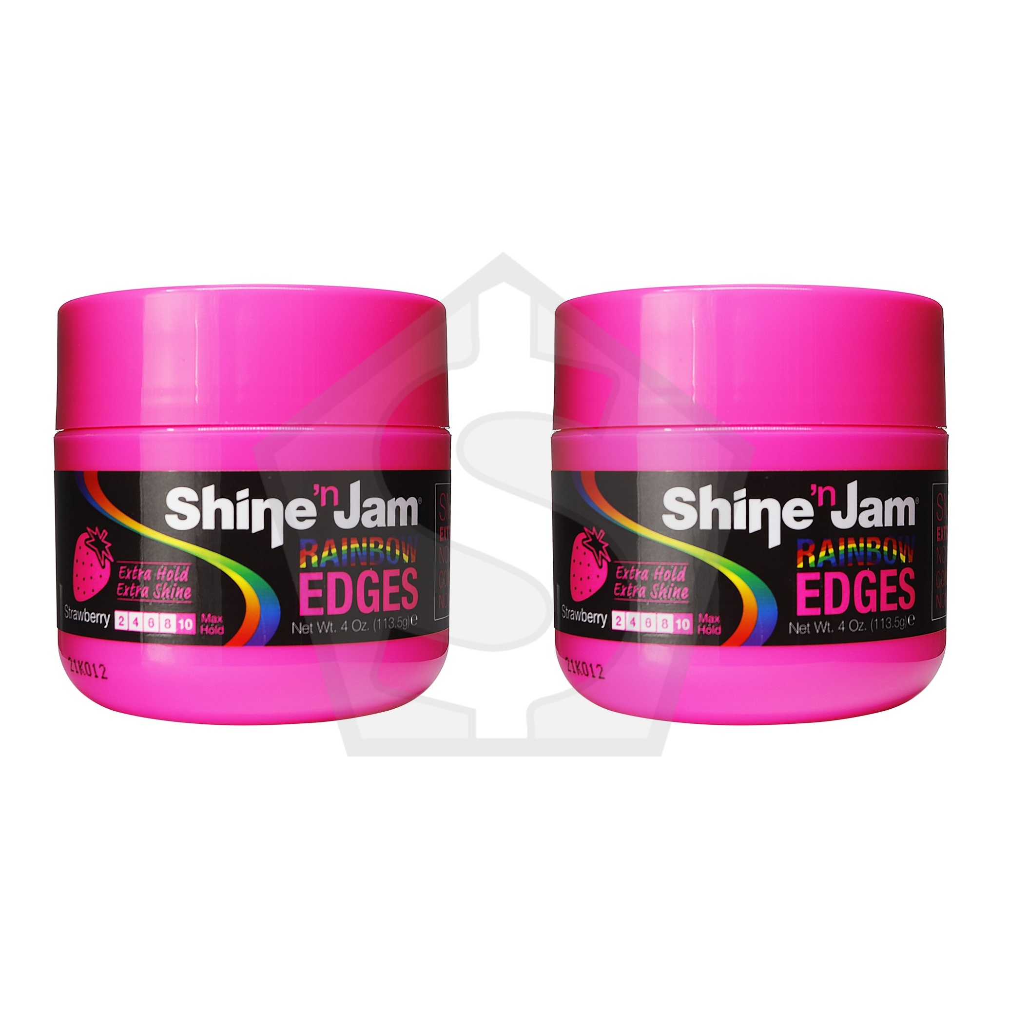 AMPRO Shine n' Jam Rainbow Edges [Extra Hold] (4oz) - Strawberry - Pack of 2