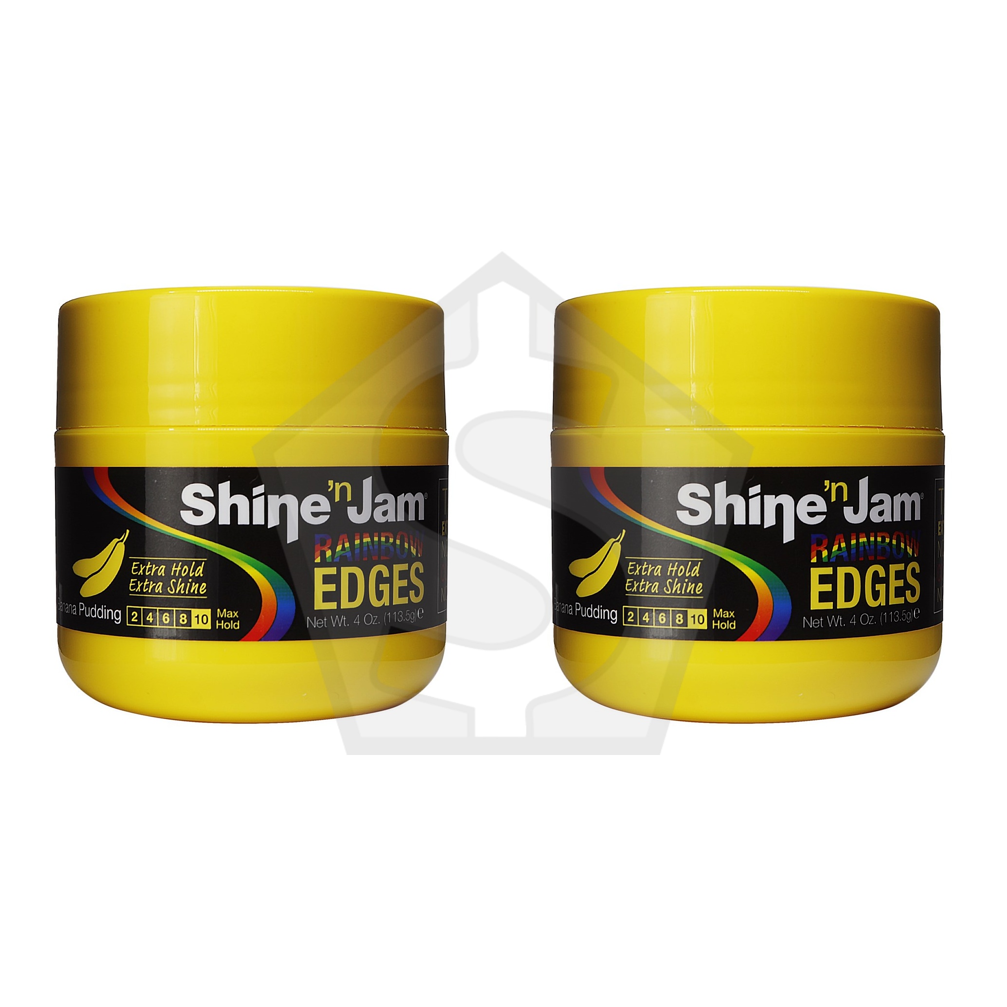 AMPRO Shine n' Jam Rainbow Edges [Extra Hold] (4oz) - Banana Pudding - Pack of 2
