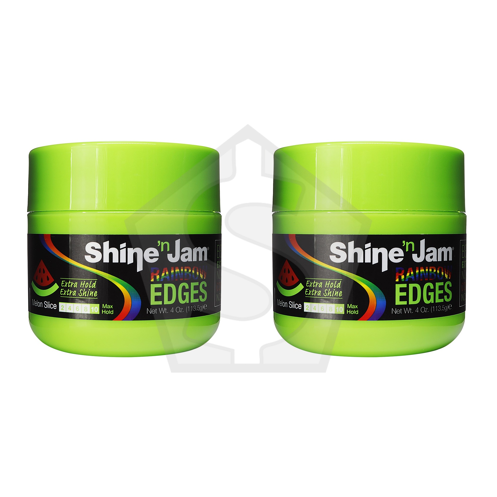 Bundle of 2 - AMPRO Shine n' Jam Rainbow Edges [Extra Hold] (4oz) - Melon Slice