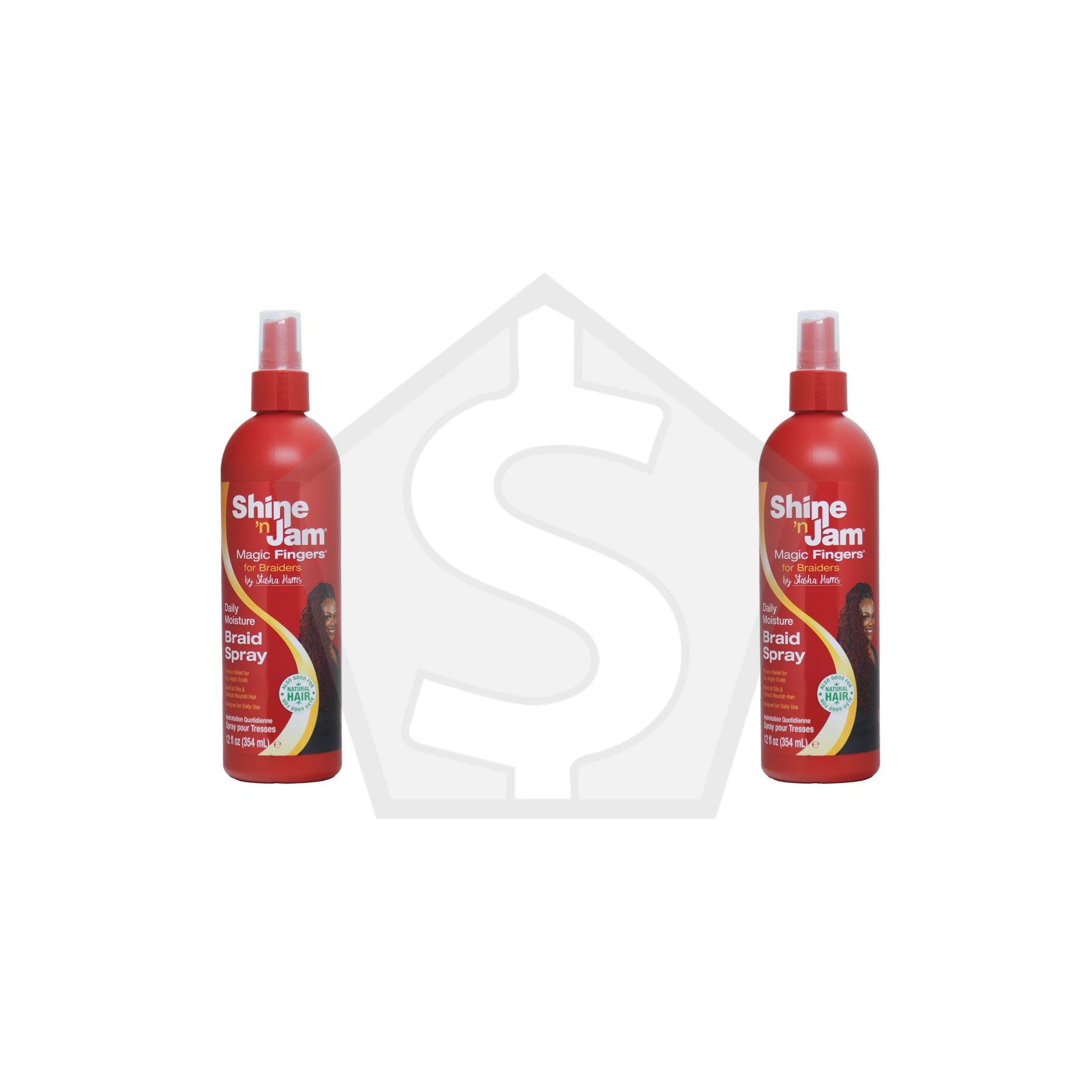 AMPRO Shine 'n Jam Magic Fingers Braid Spray (12oz) - Pack of 2
