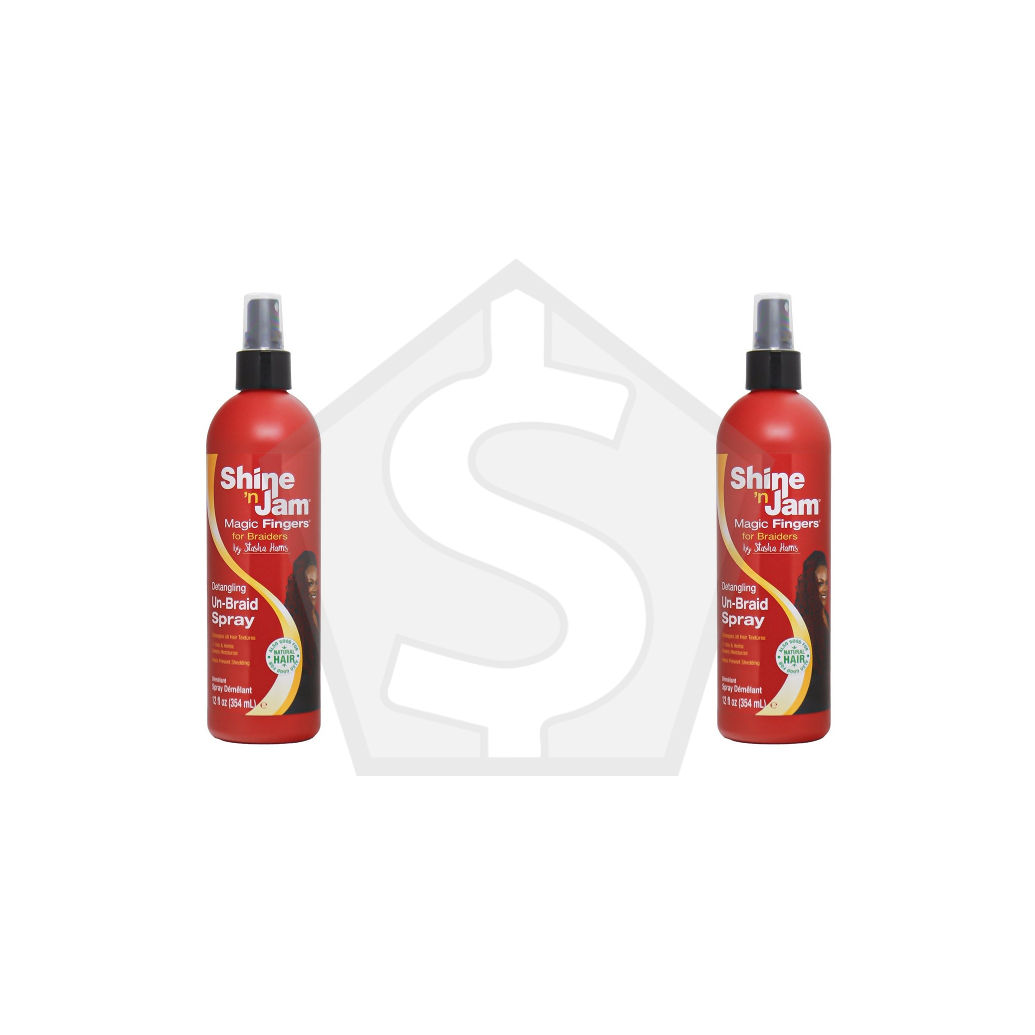 AMPRO Shine 'n Jam Magic Fingers Un-Braid Spray (12oz) - Pack of 2
