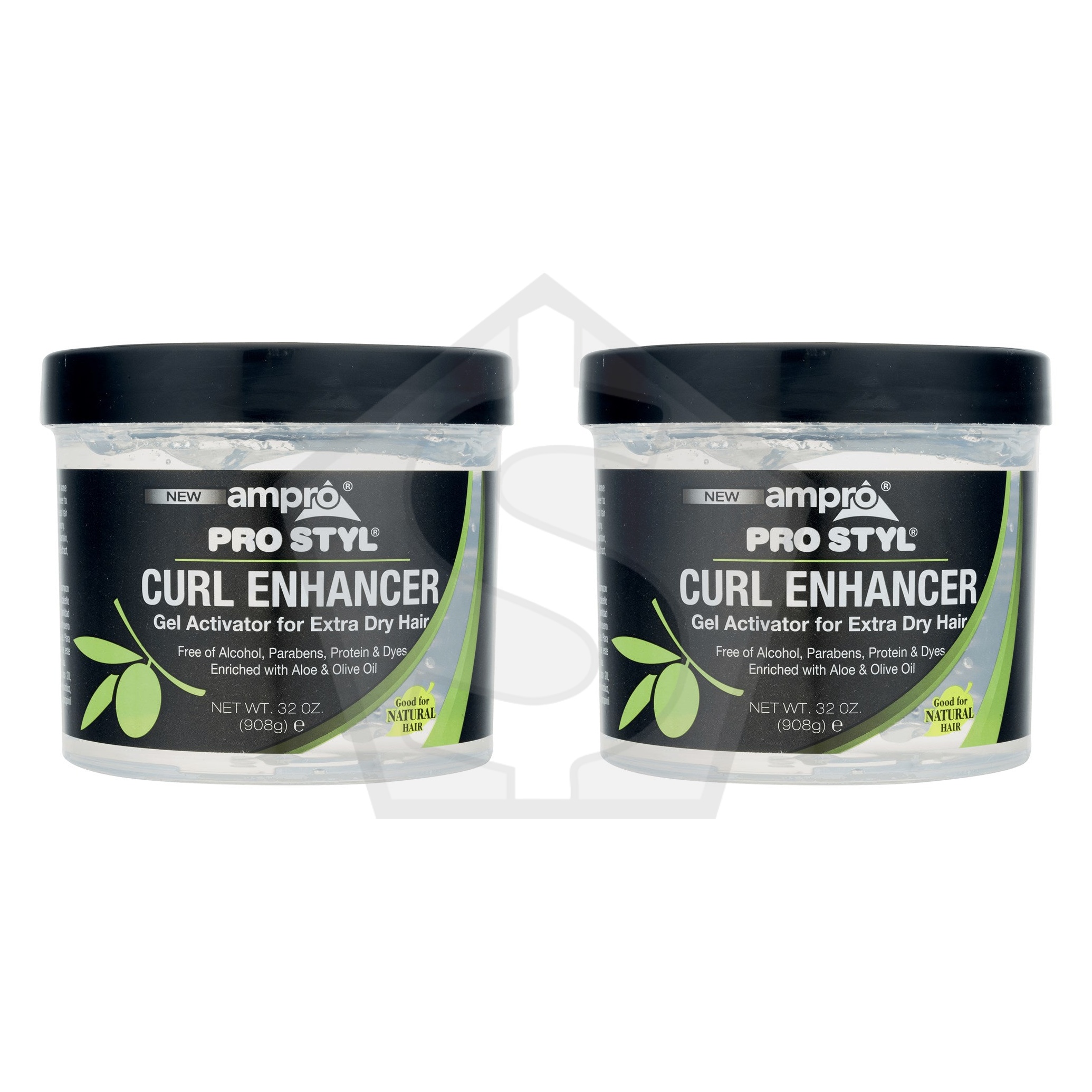 AMPRO Curl Enhancer Gel Activator [Extra Dry] - 32oz - Pack of 2