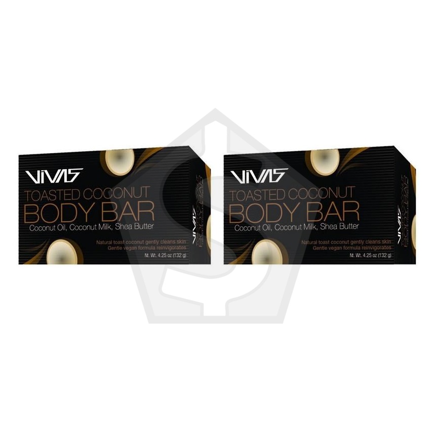 AMPRO VIVAS Toasted Coconut Body Bar (4.25oz) - Pack of 2