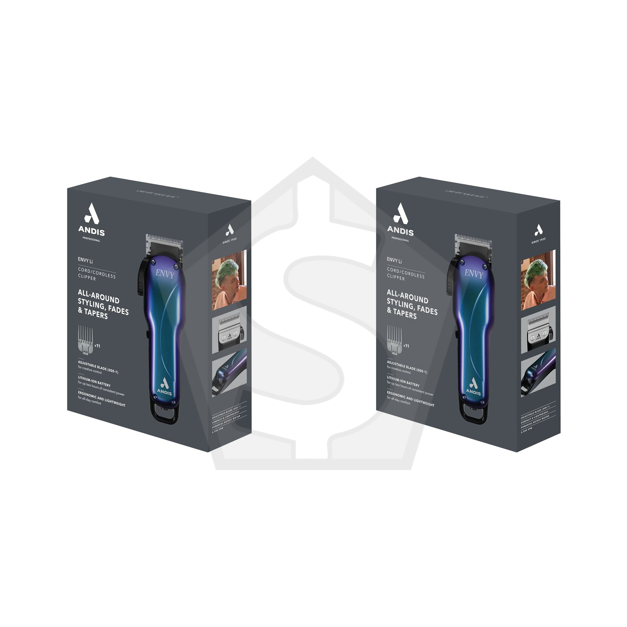 Bundle of 2 - ANDIS Cordless Envy Li Galaxy Clipper [CUL Certified]