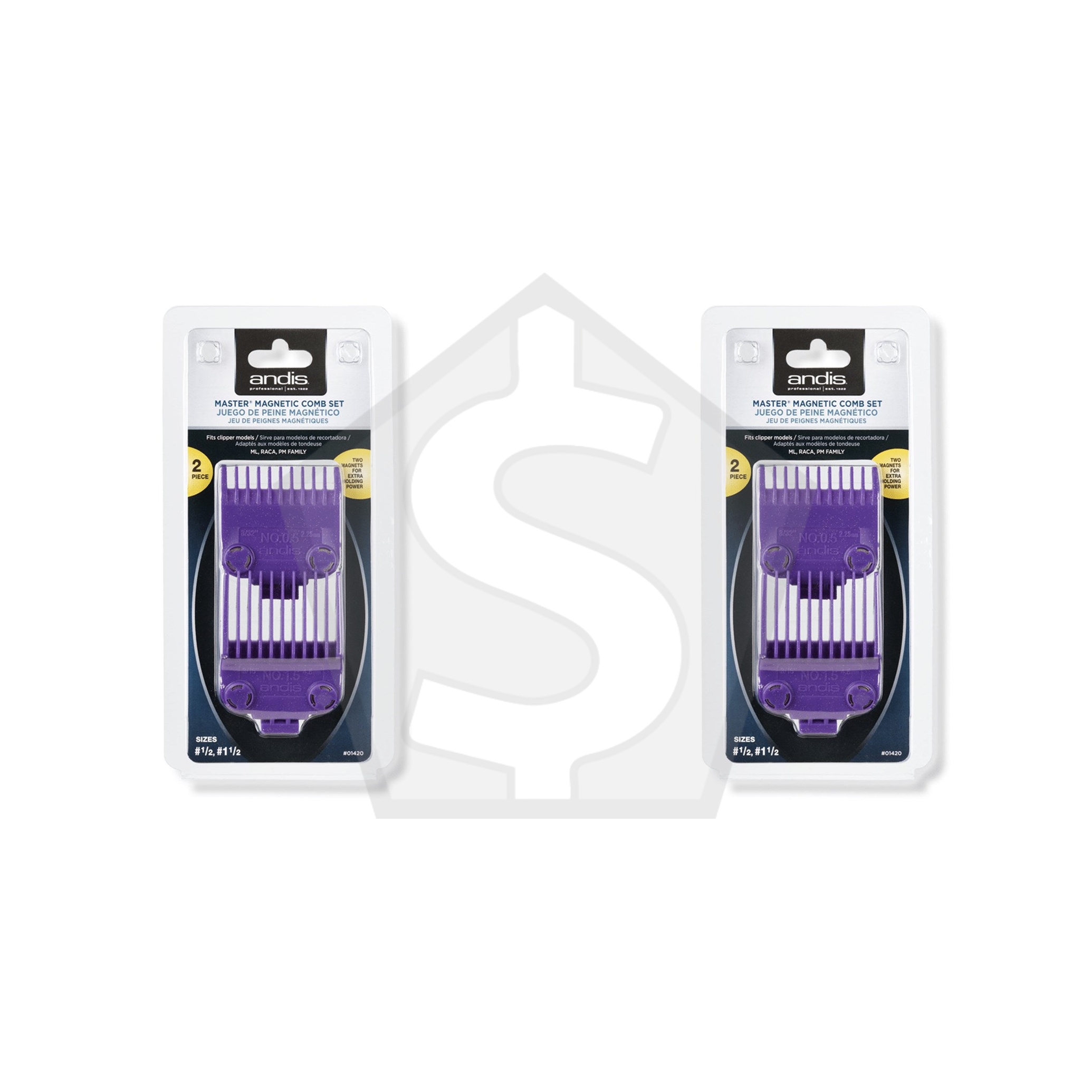 ANDIS Master Magnetic Comb Set - Pack of 2