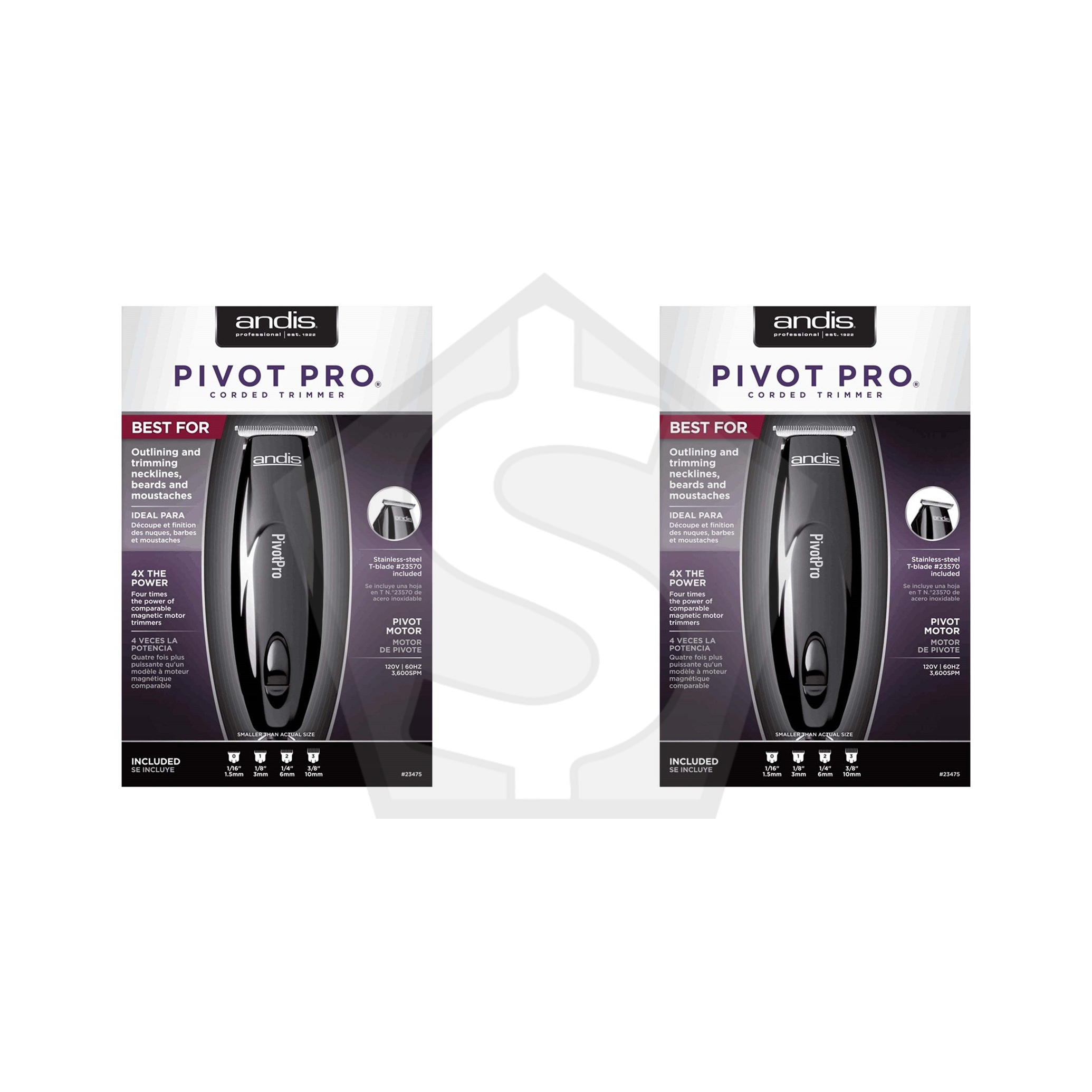 ANDIS Pivot Pro Corded Trimmer [CUL Certified] - Pack of 2