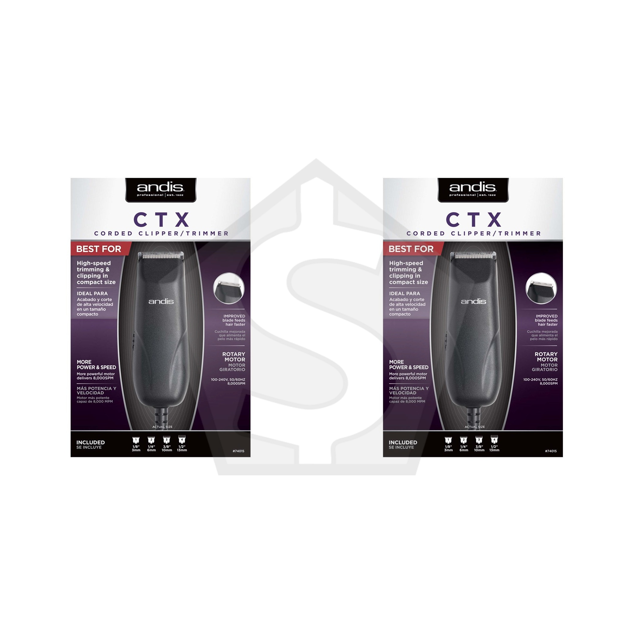 ANDIS CTX Corded Clipper & Trimmer [CUL Certified] - Pack of 2
