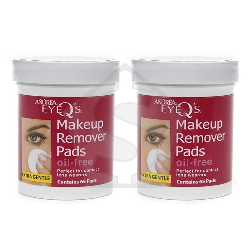 Bundle of 2 - ANDREA EyeQ's Oil Free Makeup Remover Pads (65pads)