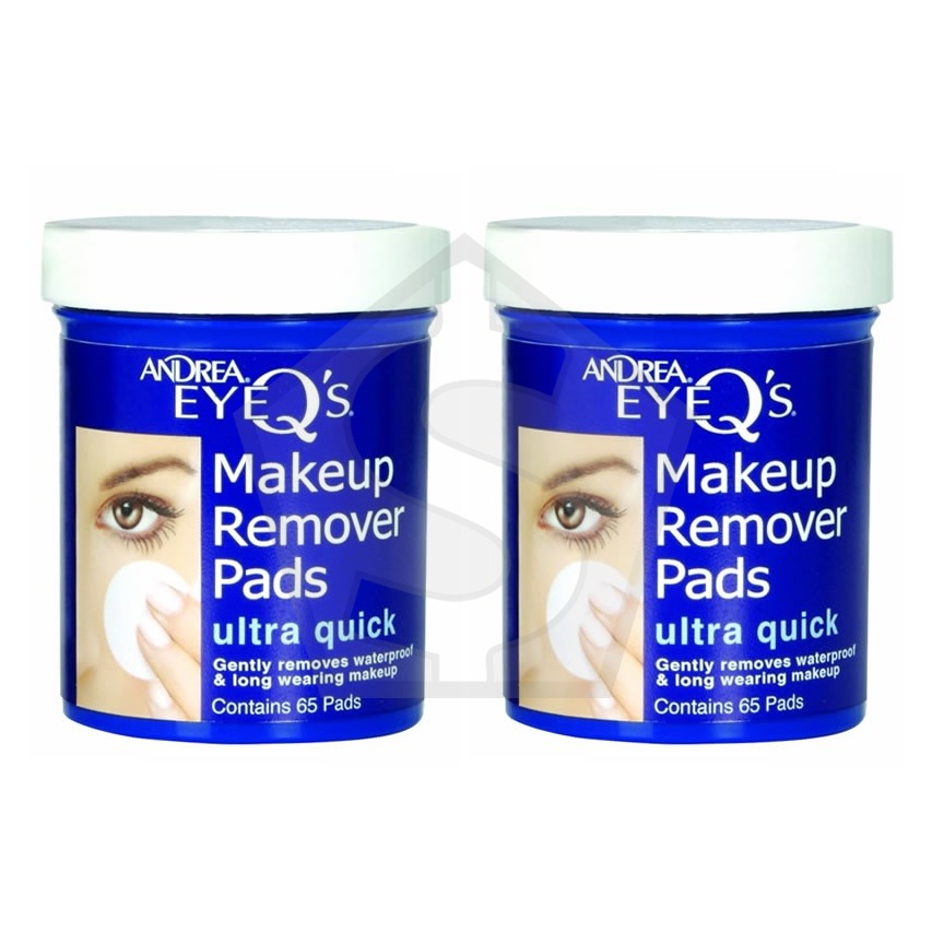 ANDREA EyeQ's Ultra Quick Makeup Remover Pads (65pads) - Pack of 2
