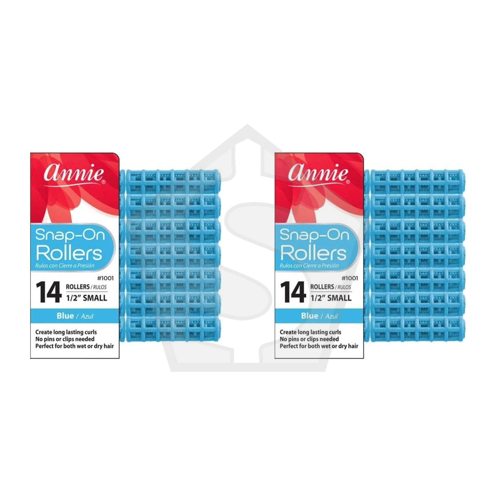 Bundle of 2 - ANNIE Snap-On Rollers - Blue / Small (1/2" Diameter)