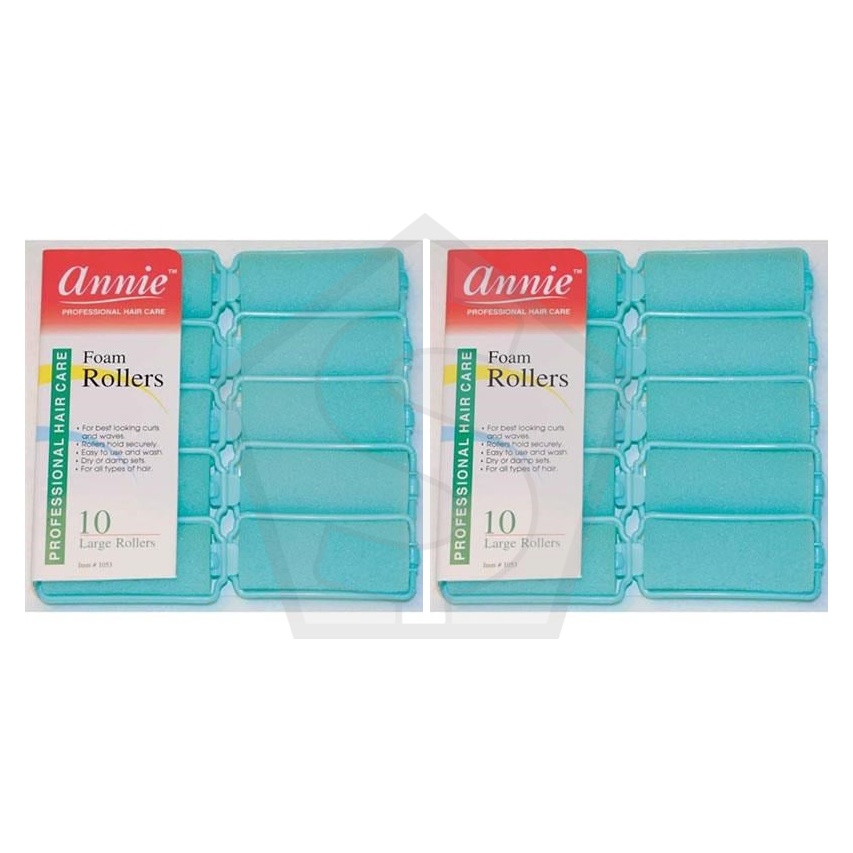 ANNIE Foam Rollers - Green / Large (1" Diameter) - Pack of 2