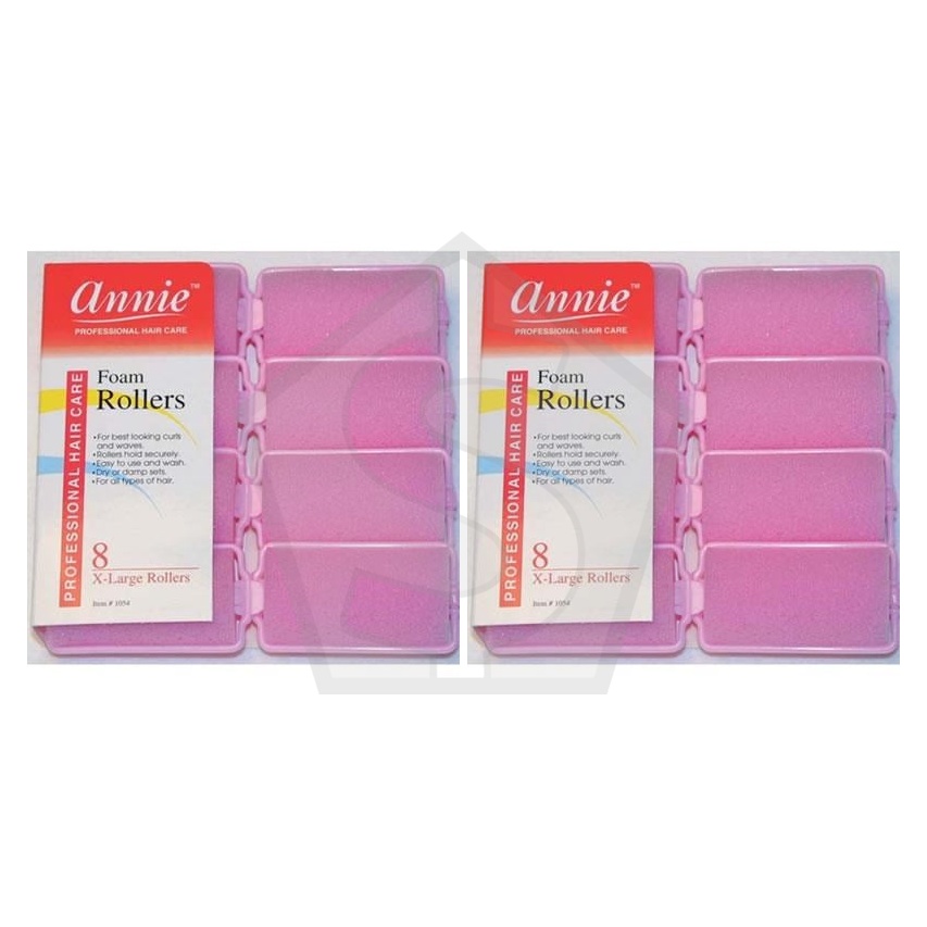 ANNIE Foam Rollers - Pink / X-Large (1 1/4" Diameter) - Pack of 2