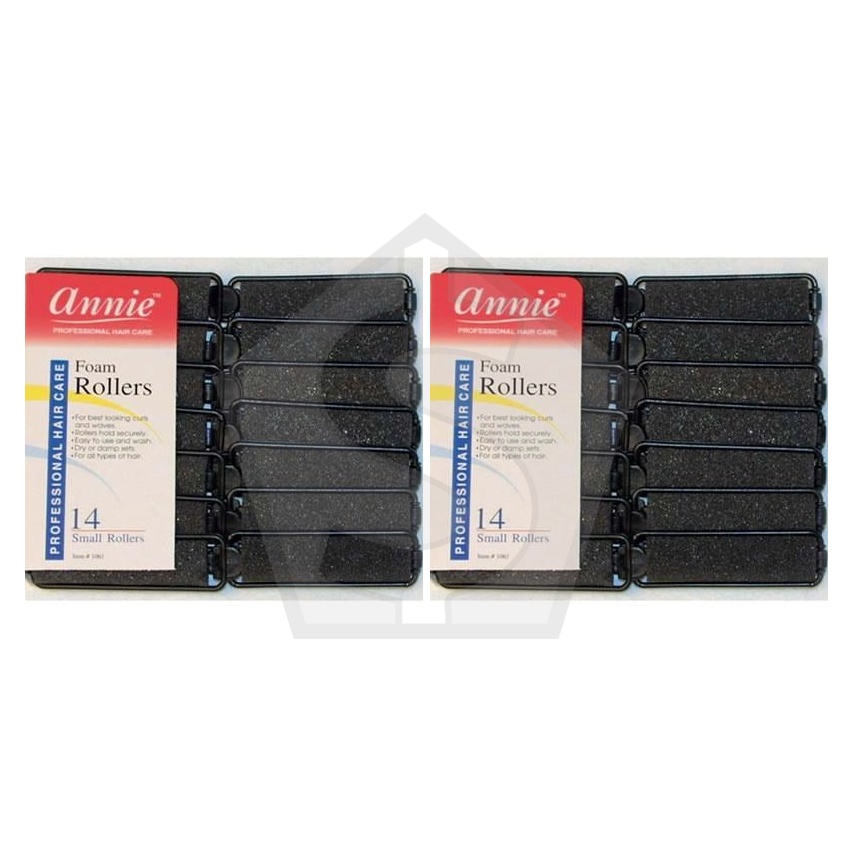 ANNIE Foam Rollers - Black / Small  (5/8" Diameter) - Pack of 2