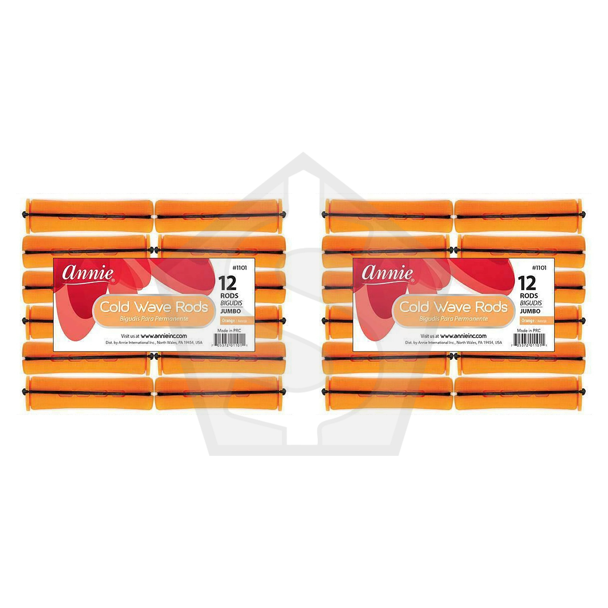 ANNIE Cold Wave Rods - Orange / Jumbo (7/8" Diameter) 12ct - Pack of 2