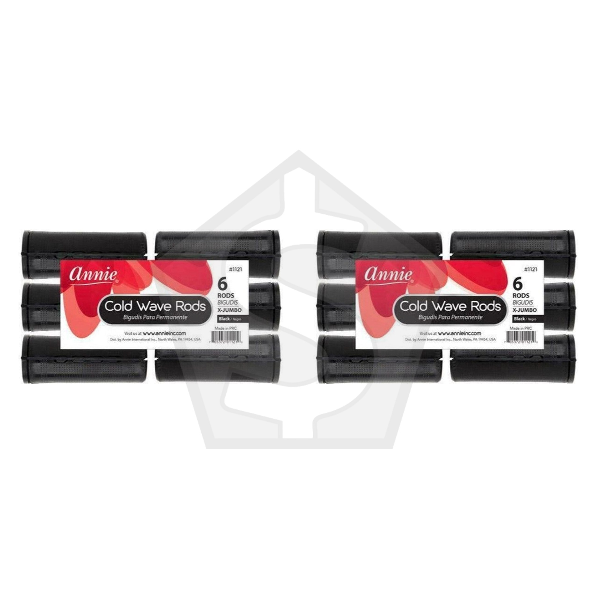 ANNIE Cold Wave Rods - Black / X-Jumbo (1 1/4" Diameter) 6ct - Pack of 2