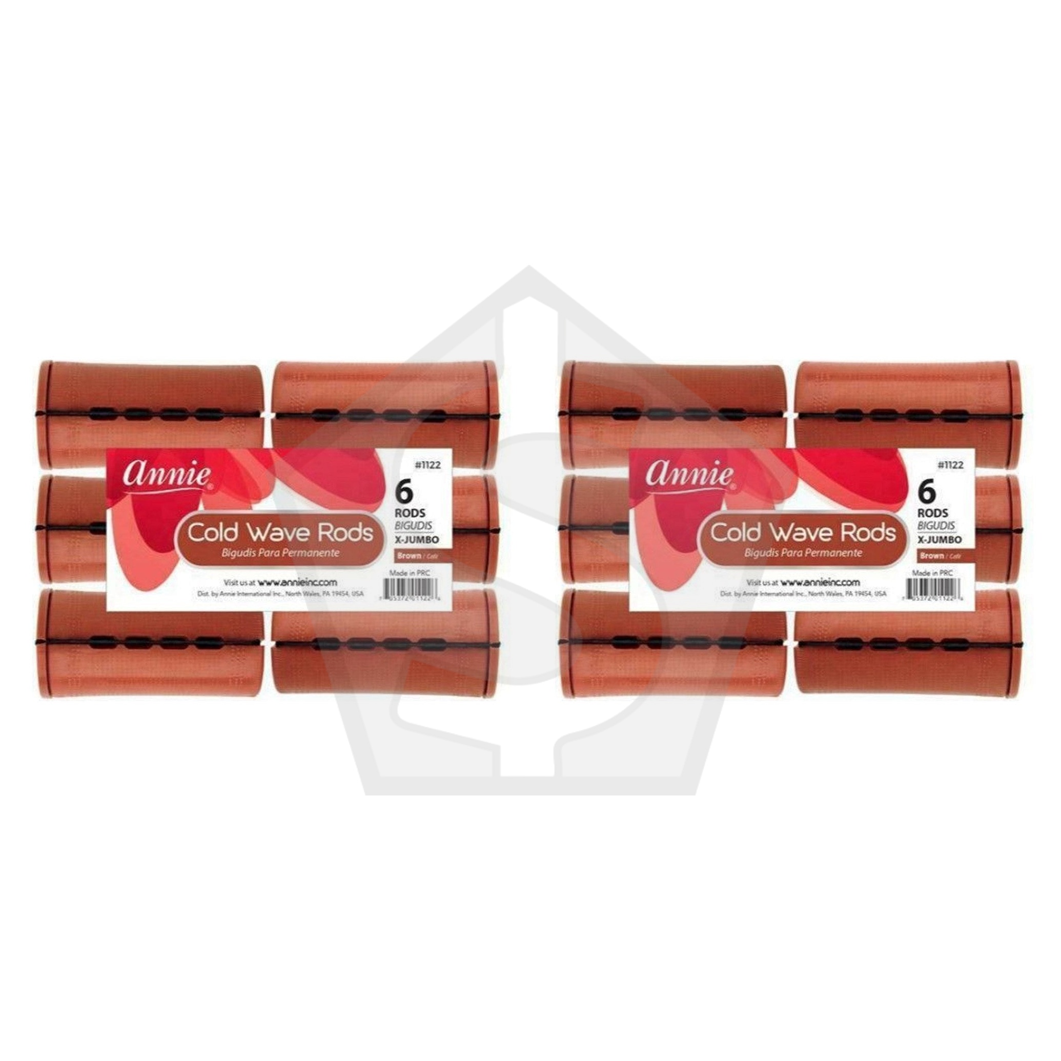 Bundle of 2 - ANNIE Cold Wave Rods - Brown / X-Jumbo (1 1/2" Diameter) 6ct