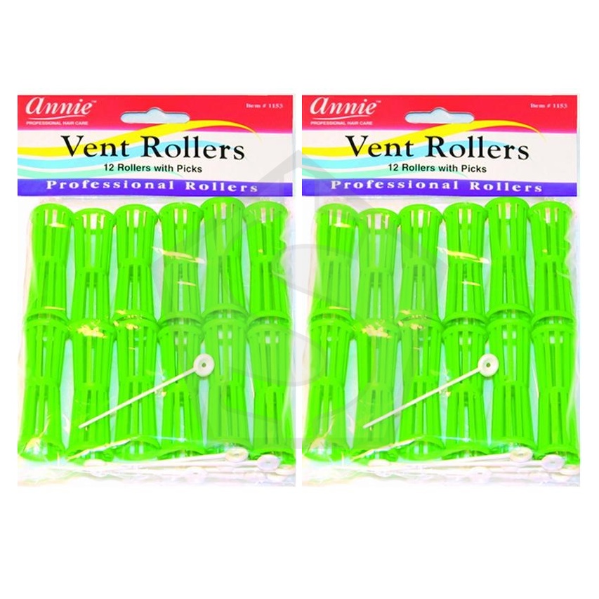 ANNIE Vent Rollers with picks - Pack of 2