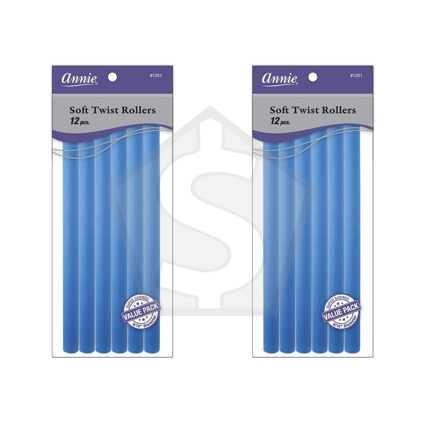 Bundle of 2 - ANNIE Soft Twist Rollers - 10 inch Value Pack / 9/16" Diameter