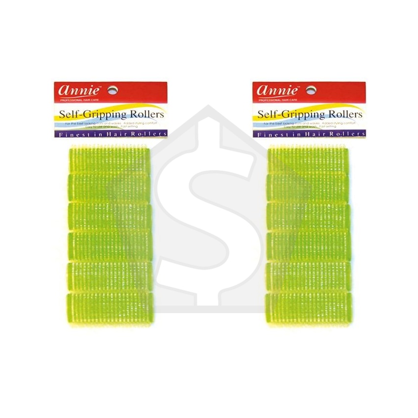 ANNIE Self-Gripping Rollers - 3/4" Diameter 6ct (Green) - Pack of 2