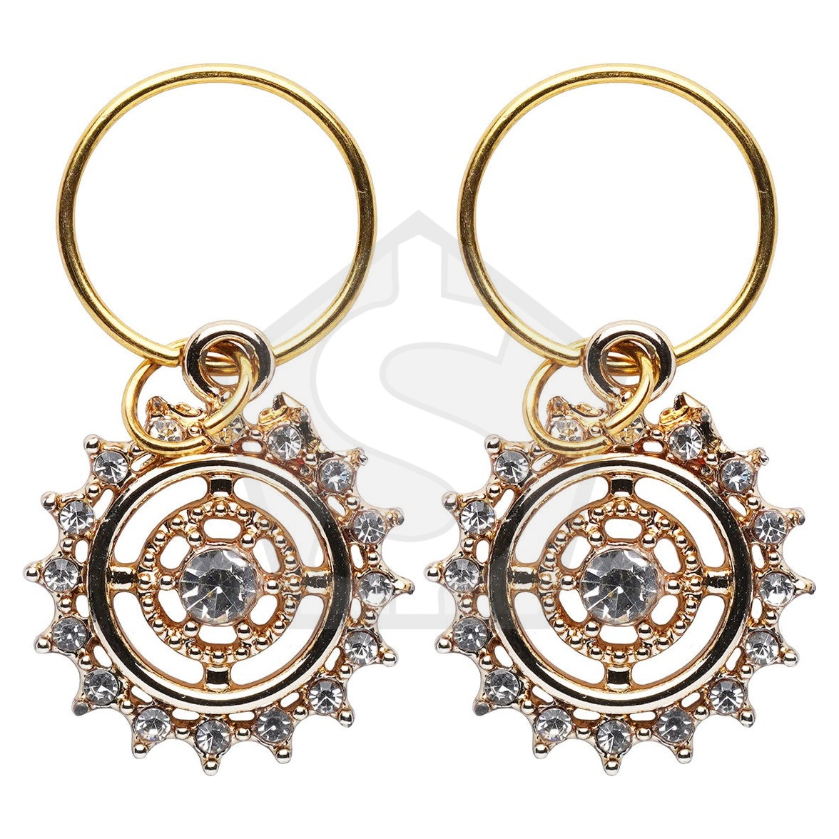 ANNIE Braid Charm Set - Circle Diamond - Pack of 2