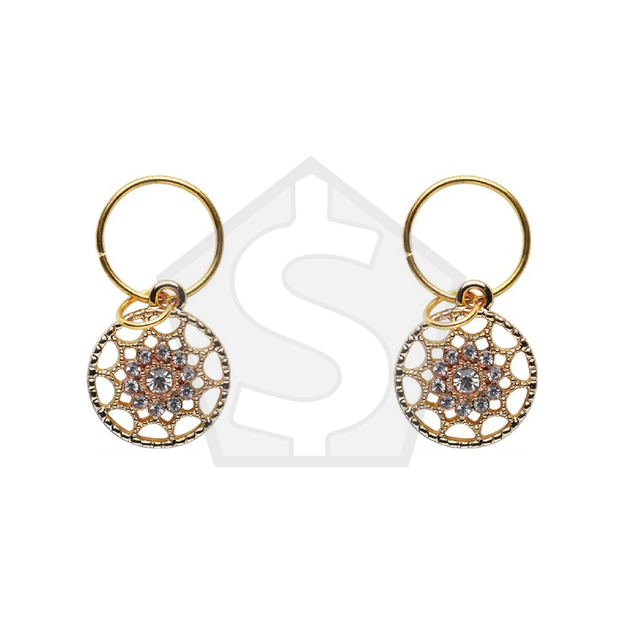 ANNIE Braid Charm Set - Circle Patterned Diamond - Pack of 2