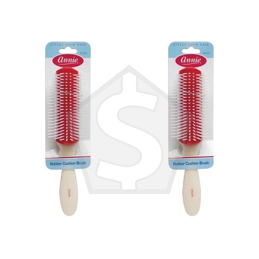ANNIE Rubber Cushion Brush - Large - Pack of 2