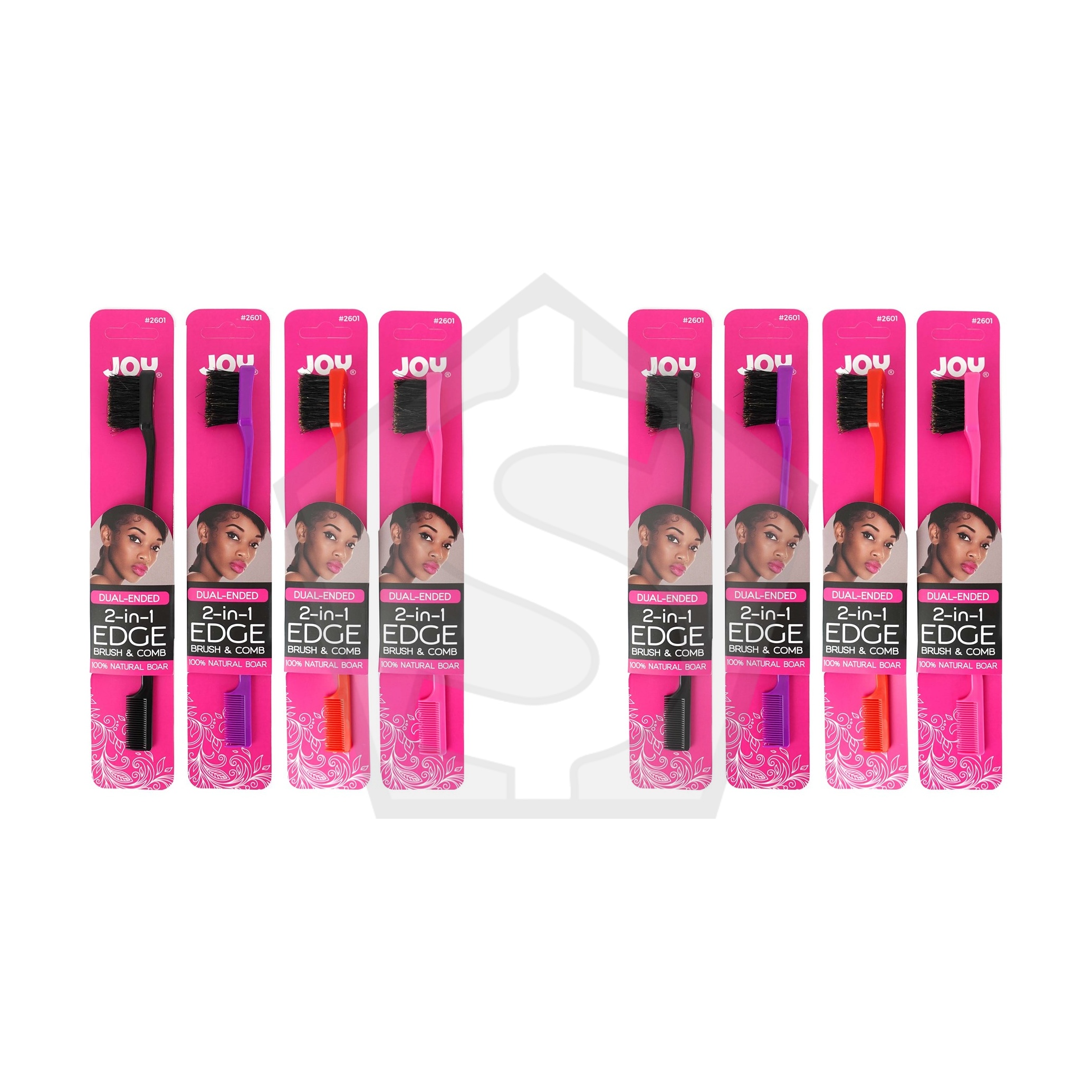 ANNIE Joy Dual-Ended 2-in-1 Edge Brush & Comb - Pack of 2