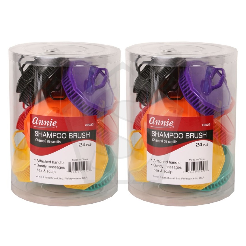 ANNIE Shampoo Brush Asst #2923 [24pc/Jar] - Pack of 2