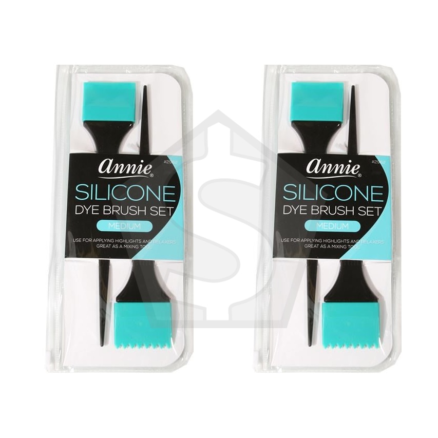 ANNIE Silicone Dye Brush Set (2pcs) - Medium - Pack of 2
