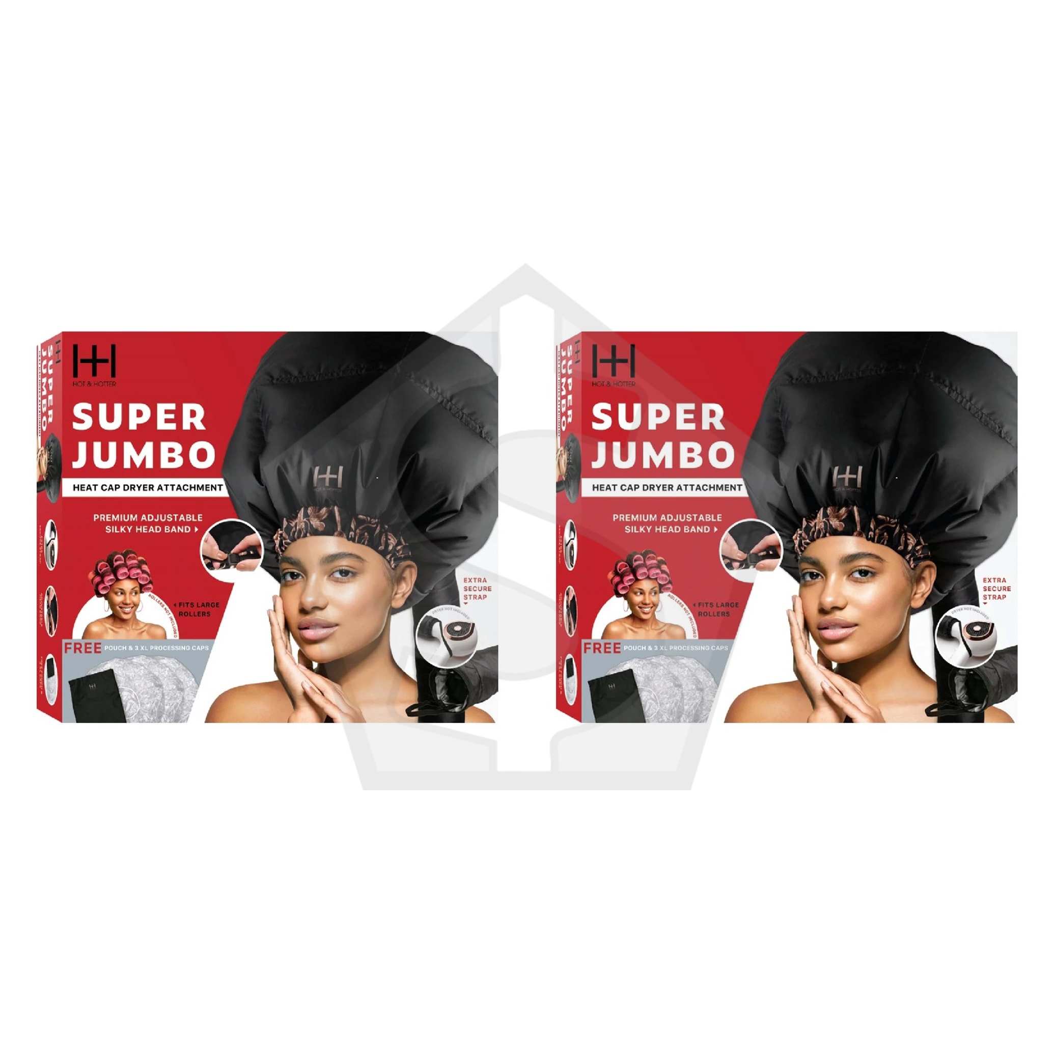 ANNIE Hot & Hotter Super Jumbo Heat Cap Dryer Attachment - Pack of 2