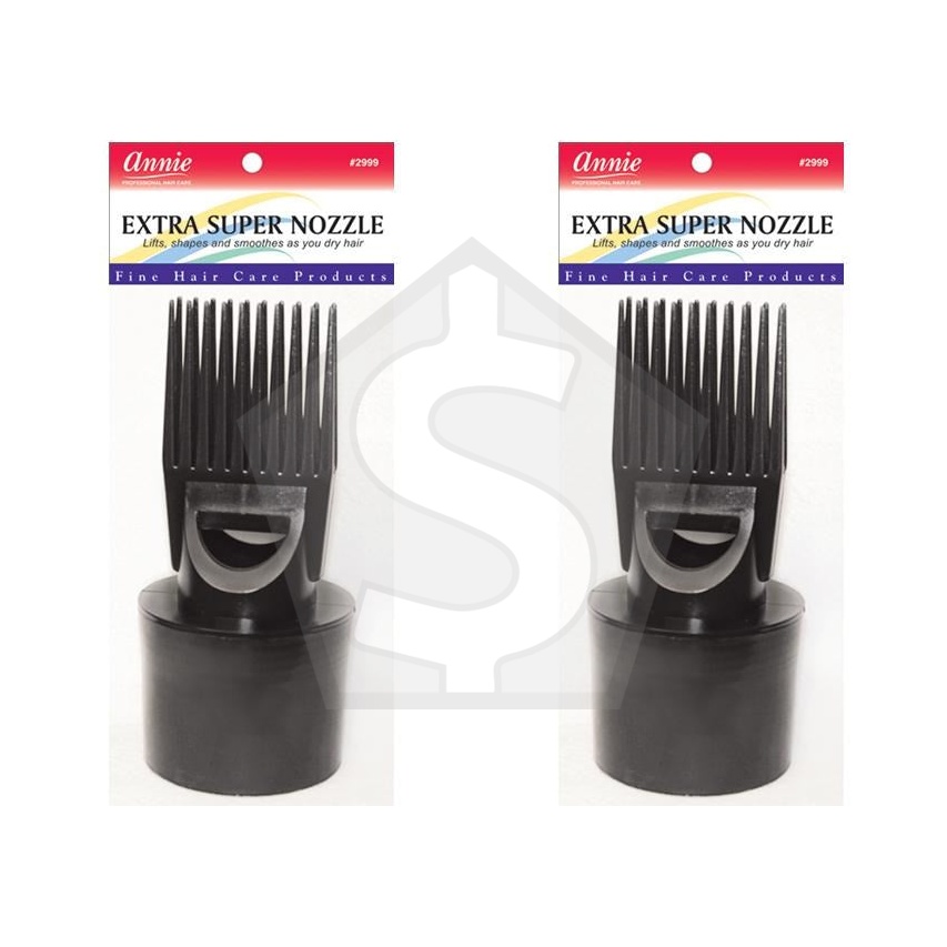 ANNIE Extra Super Hair Dryer Nozzle - Pack of 2