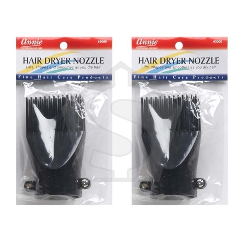 ANNIE Screw Tighten Hair Dryer Nozzle - Pack of 2