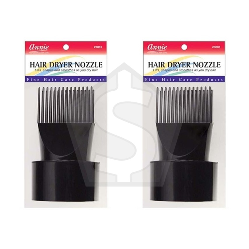 ANNIE Snap On Hair Dryer Nozzle - Pack of 2