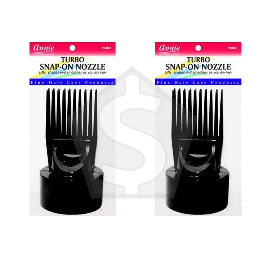ANNIE Turbo Snap-On Hair Dryer Nozzle - Pack of 2