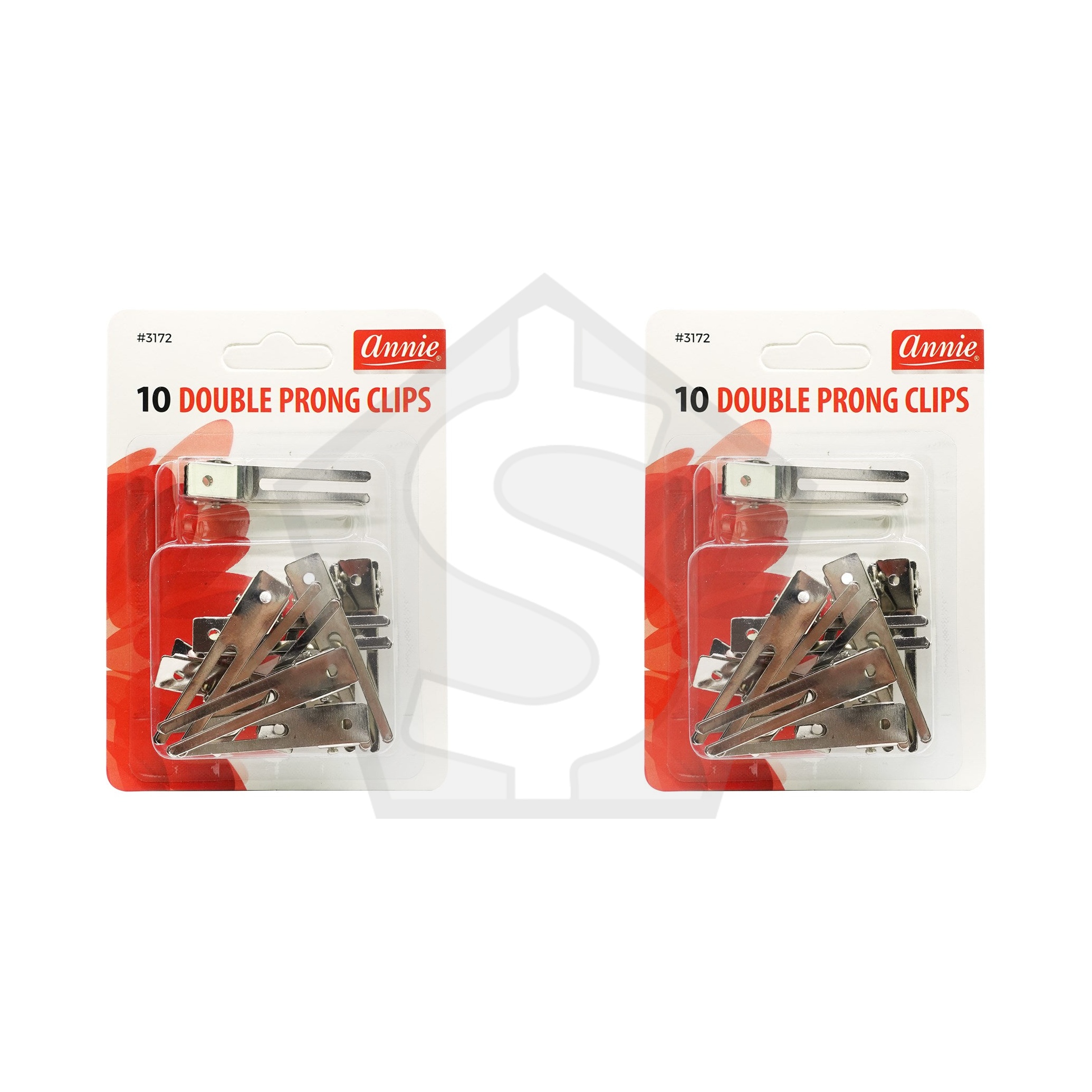ANNIE 10pc Double Prong Clips - Pack of 2