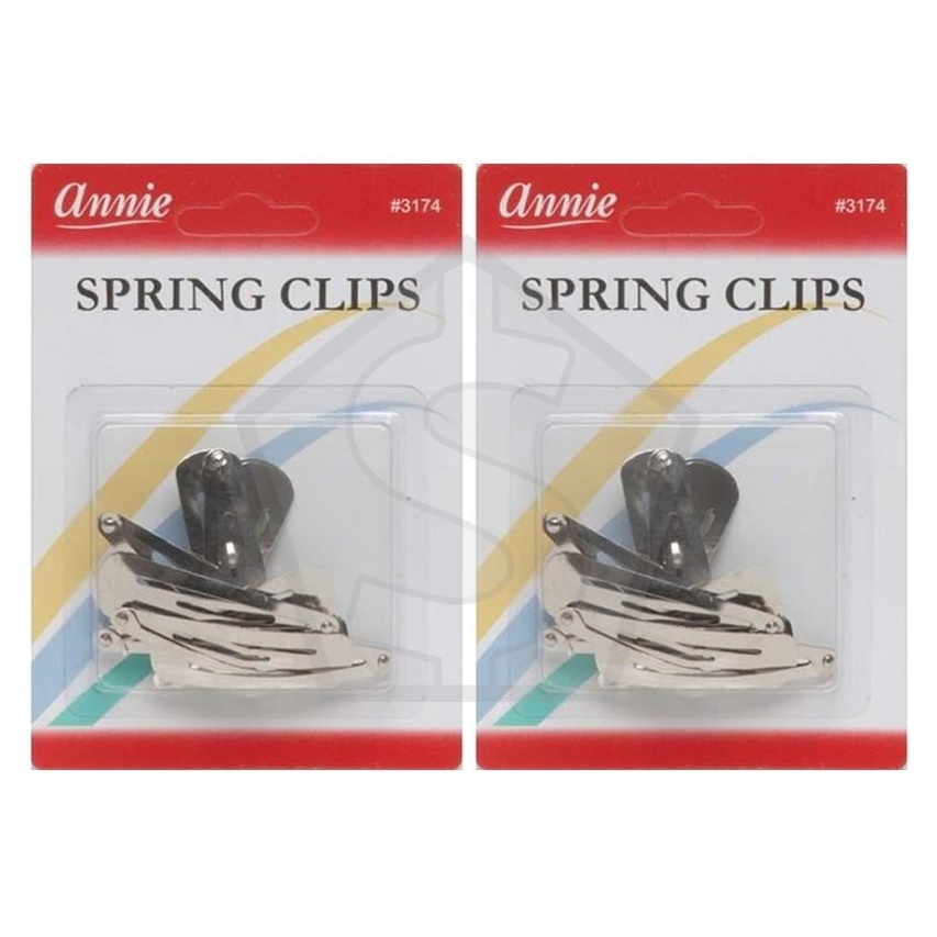 ANNIE Spring Clips 5cm - Silver (10pcs) - Pack of 2