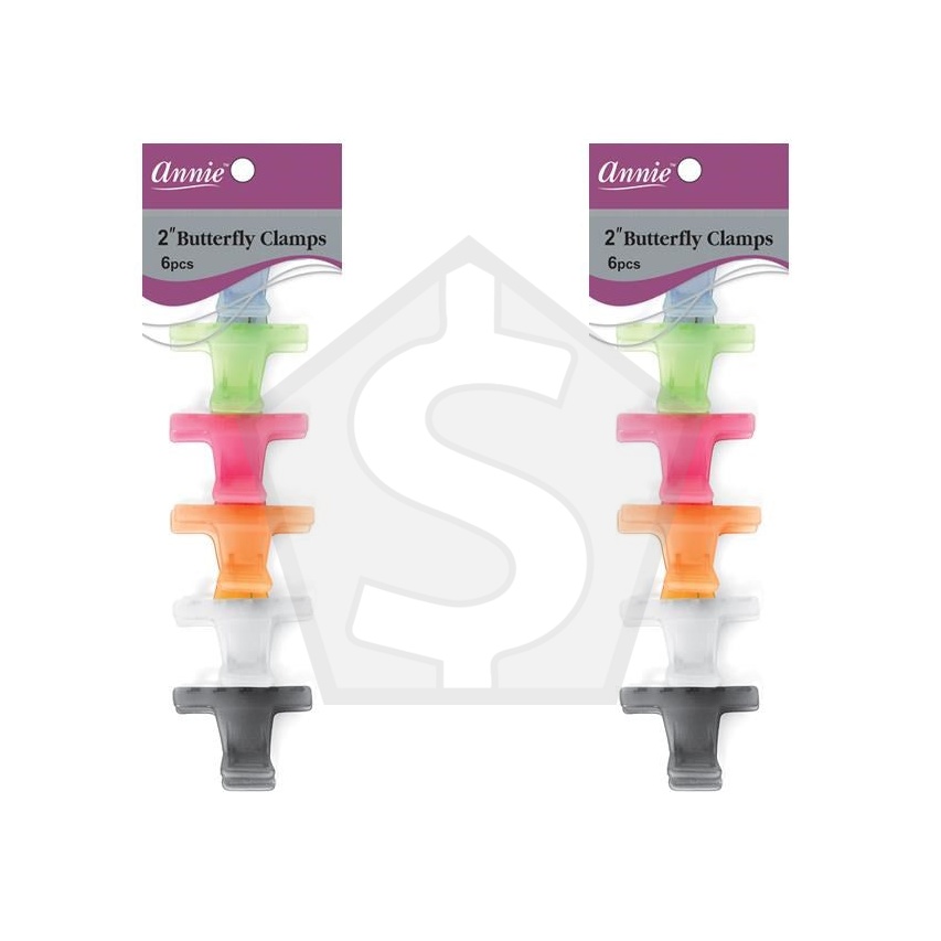 ANNIE 6pcs Butterfly Clamps Assorted - Pack of 2