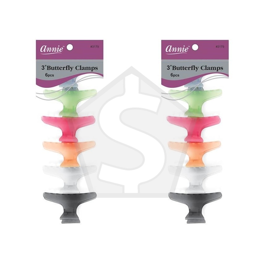 ANNIE 6pcs Butterfly Clamps Assorted - Pack of 2