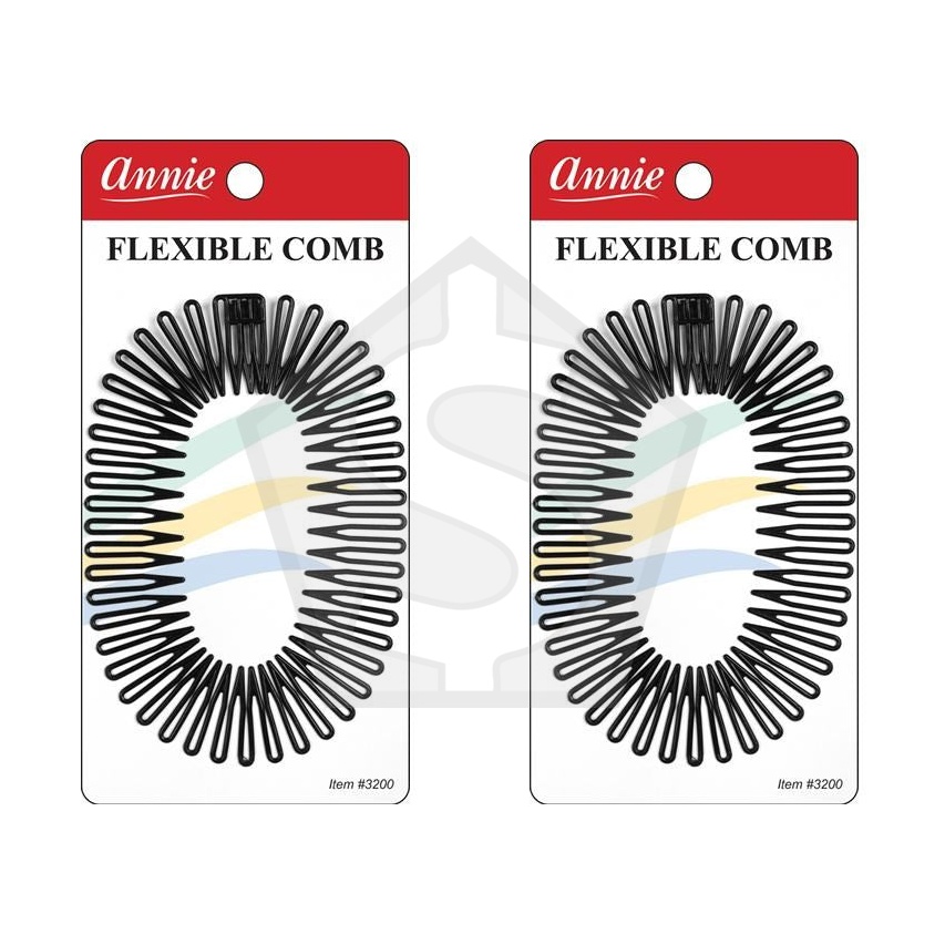ANNIE Flexible Comb - Black - Pack of 2