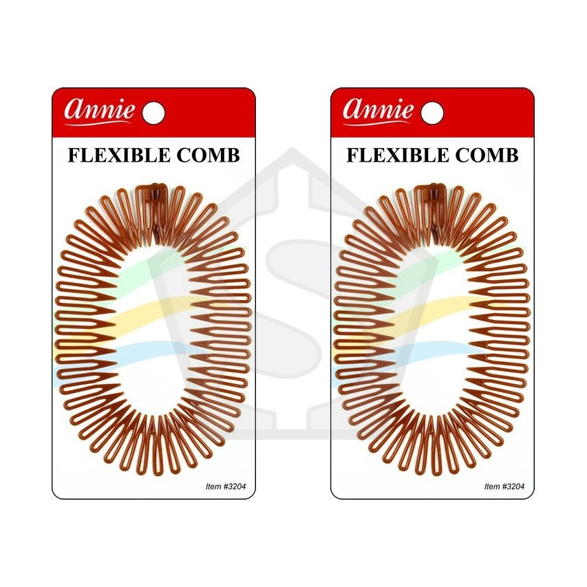 ANNIE Flexible Comb - Black/Brown - Pack of 2