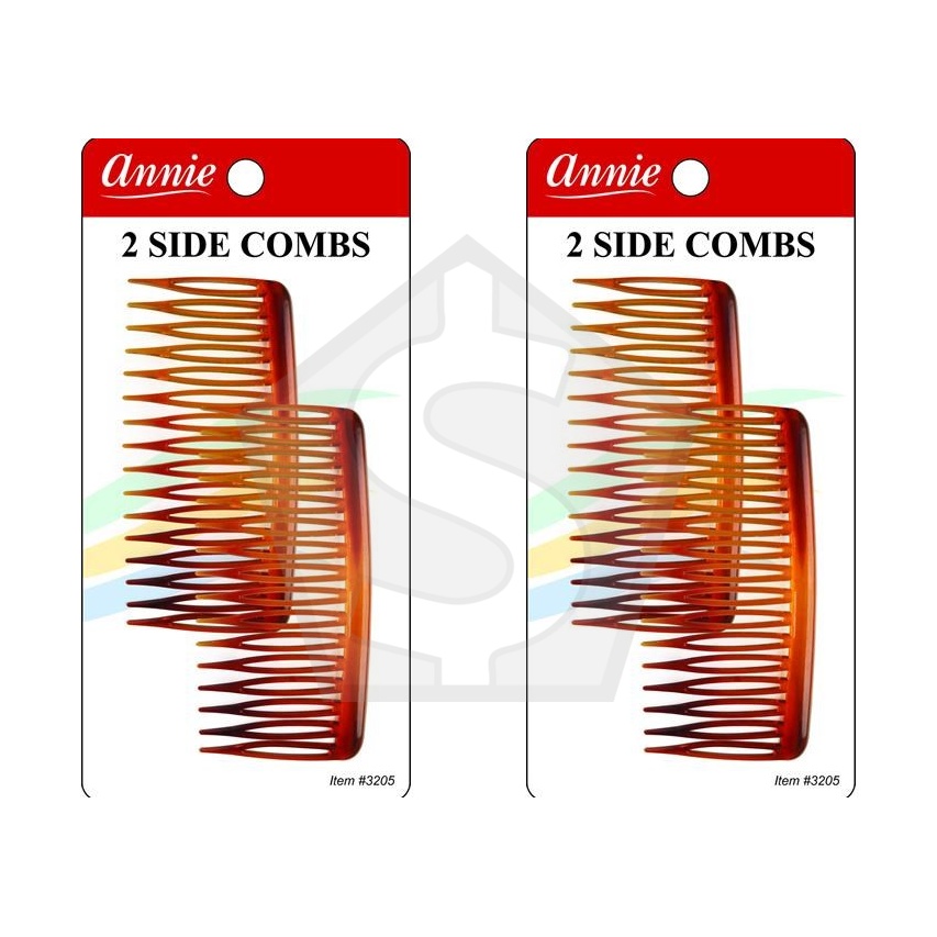 ANNIE 2 Side Combs Large - Assorted - Pack of 2