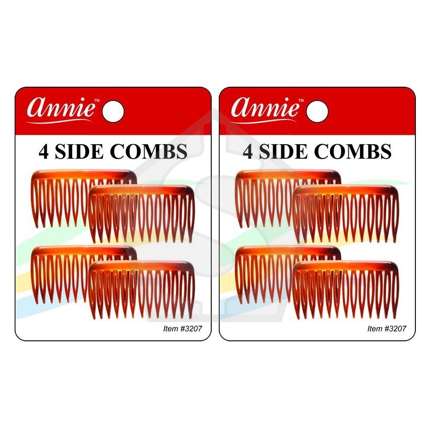 ANNIE 4 Side Combs Small - Assorted - Pack of 2